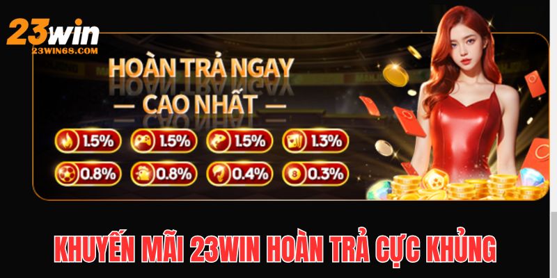 Khuyến mãi 23win hoàn trả, chính sách ưu đãi độc quyền top đầu 